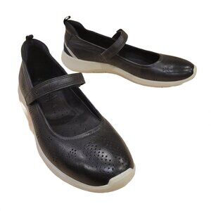 Ecco Soft 5 Women's Leather Flats, 10M, Black, Like New
